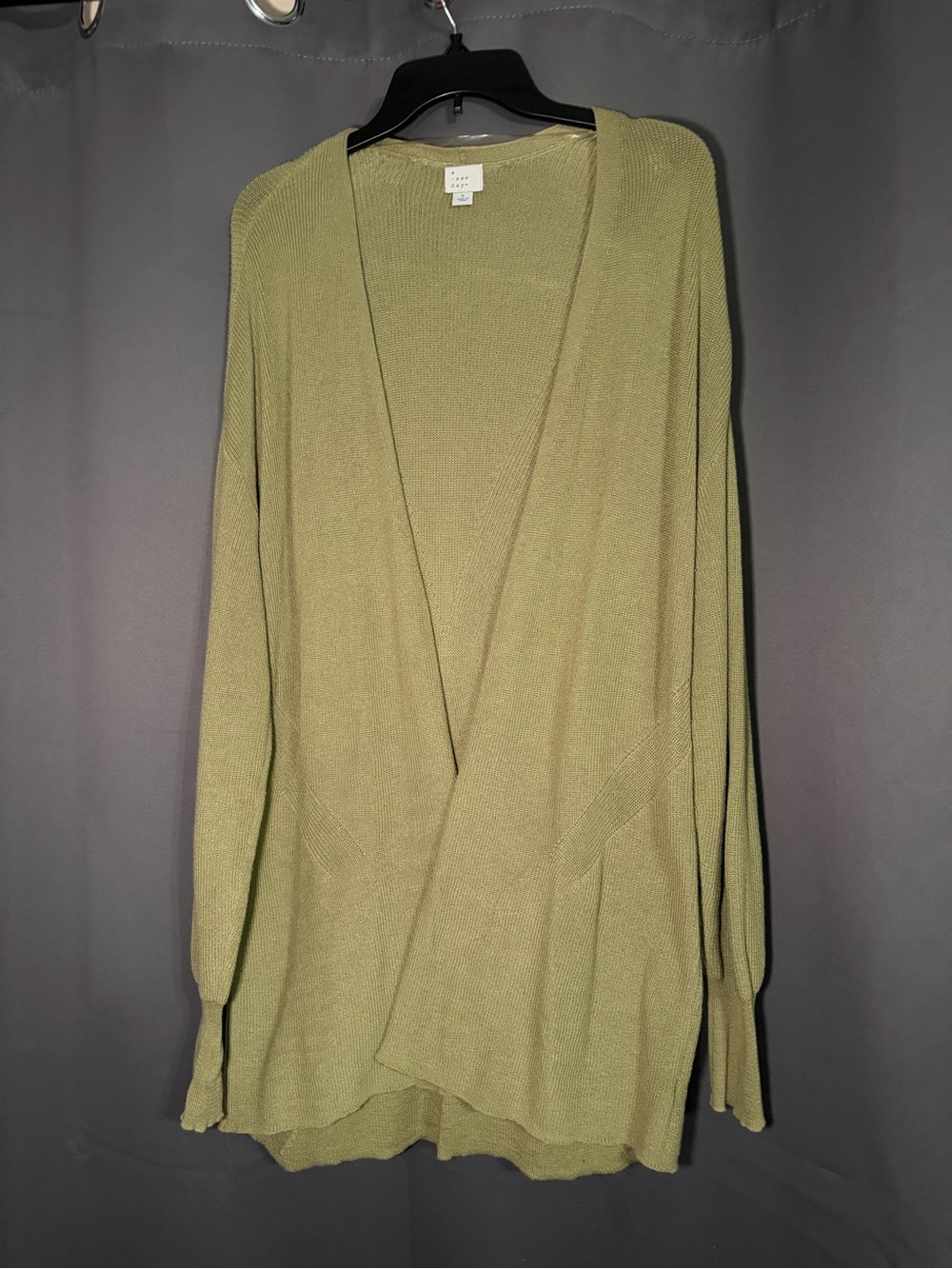 a new day Olive Green Open-Front Women's Cardigan Sweater